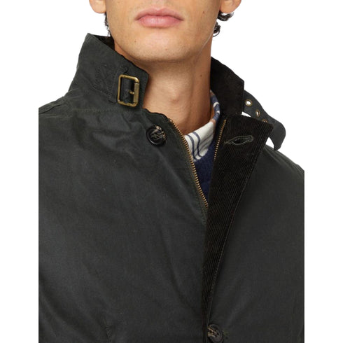 Giacca Uomo cerata Winter Lutz Jkt Verde BARBOUR- Francavilla Moda